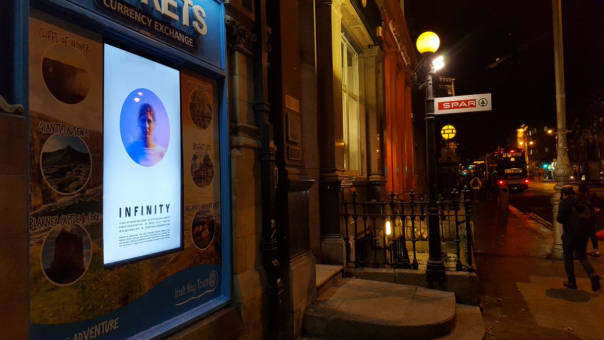 infinitytheplay's tweet photo. Have you spotted out fabulous digital posters for #InfinitythePlay around town? Thanks to @Micromedia101 for the locations and @murray_ste for the design! T-minus 7 days and counting... π https://t.co/aBsACTeg3r