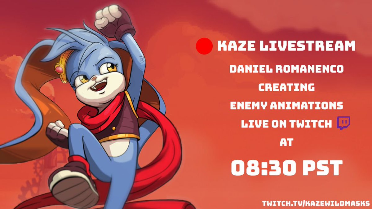 KazeWildMasks's tweet image. Our artist Daniel Romanenco (@romanenco) is going to finish some enemy animations today! Head to twitch.tv/kazewildmasks at 14:30 (BRT) - 8:30am (PST) and see it live!

#playkaze #live #twitch #pixelart #leveldesign #art #photoshop