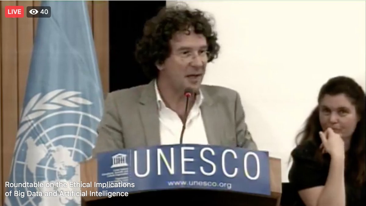 UNESCO's tweet image. Interested in #ArtificialIntelligence? 🤖

Watch LIVE the roundtable on “Artificial Intelligence: Reflection on its complexity and impact on our society” 🔴⏯️ on.unesco.org/2O5kmpf #RobotEthics