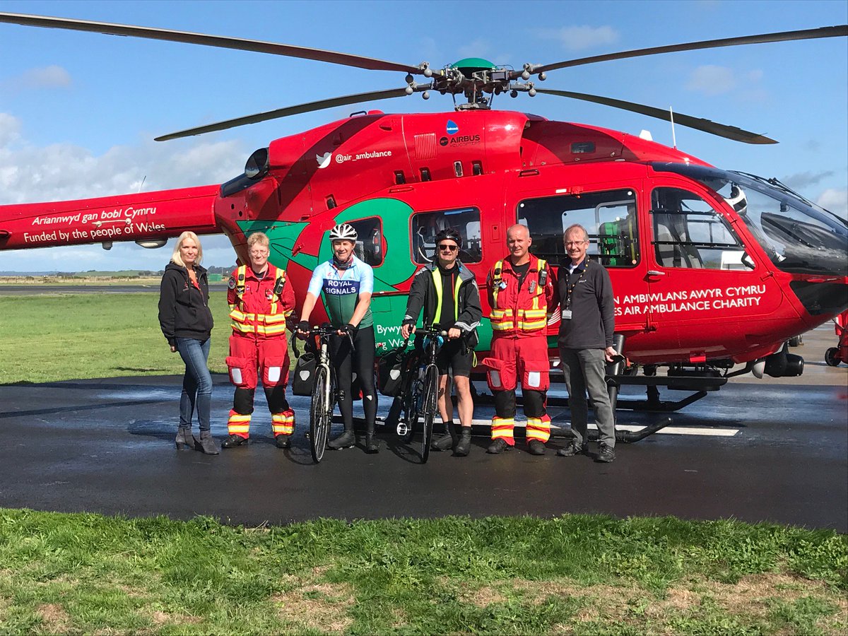 Day 6 of 12: Chris &amp; Rob reach <a href="/CaernarfonEGCK/">Caernarfon Airport</a> and meet the  <a href="/air_ambulance/">Wales Air Ambulance Charity</a> team. Half way there now guys - keep it up! <a href="/CyberWales/">CyberWales</a> @pumdegtri Who hasn't donated any money for these intrepid Cluster members yet??? justgiving.com/Chris-Rob-Arou… … … …