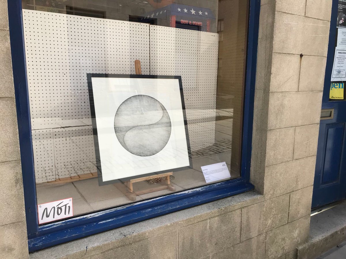 Have you been to #Stromness to see the moon yet? Keep an eye out for these celestial artworks by #Móti members displayed in shop windows throughout the street! #skyranMOON is on 6-16th September 2018