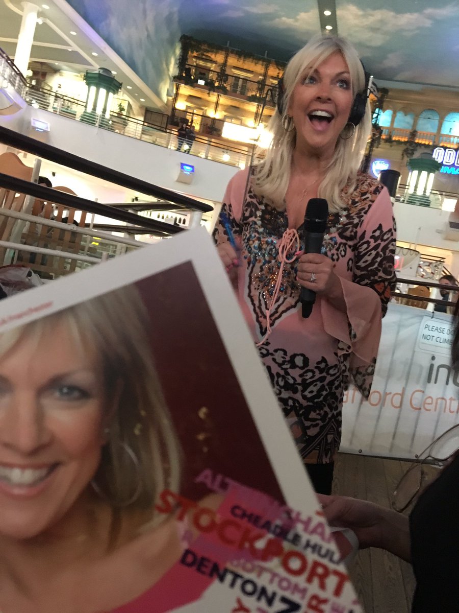 Working her magic yesterday @intuTrafford the lovely <a href="/BeckyWant/">Becky Want</a> <a href="/BBCRadioManc/">BBC Manchester</a>