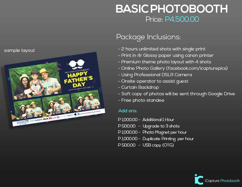 iCapturePhotob1's tweet image. Follow us on Instagram : @icapturephotobooth
Facebook: Fb.com/icapturephotob…
Email: icapturecoltd@gmail.com
Contact Number: 0916-302-0978 / 0995-871-2200
#iCapture #PhotoboothRental #PhotoSouvenir #Photobooth #CapturePerfectMoments #YourEvents #Events