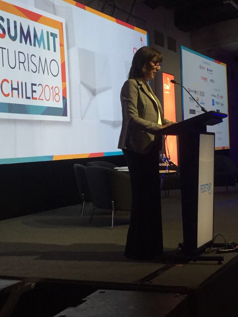 FEDETUR_Chile's tweet photo. "El turismo es mucho más que aporte al PIB. Es empleo, arraigo, calidad se vida y futuro" @monicazalaquett en la inauguración de #SummitTurismo #PaísTurístico https://t.co/dpTEXd876q