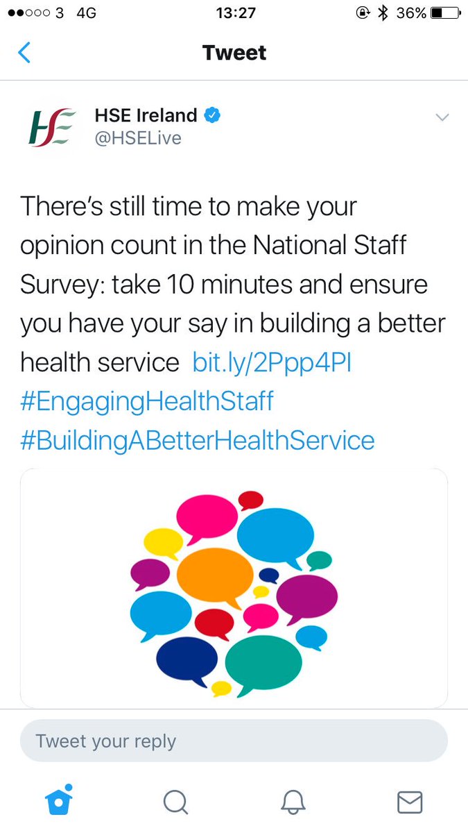 I have completed @HSE_HR National Staff Survey - have you?   bit.ly/2Ppp4PI #YourOpinionCounts