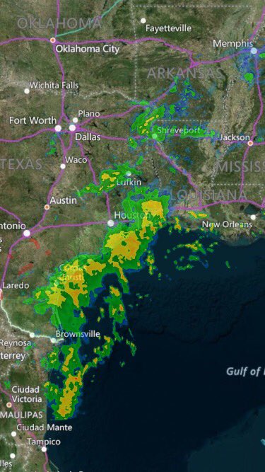 MyRadarWX's tweet photo. Ongoing #flooding concerns in SE #Texas this week. A #tropical system is getting better organized and it’s expected to dump heavy #rain later this week. https://t.co/YAs4MOWJ66
