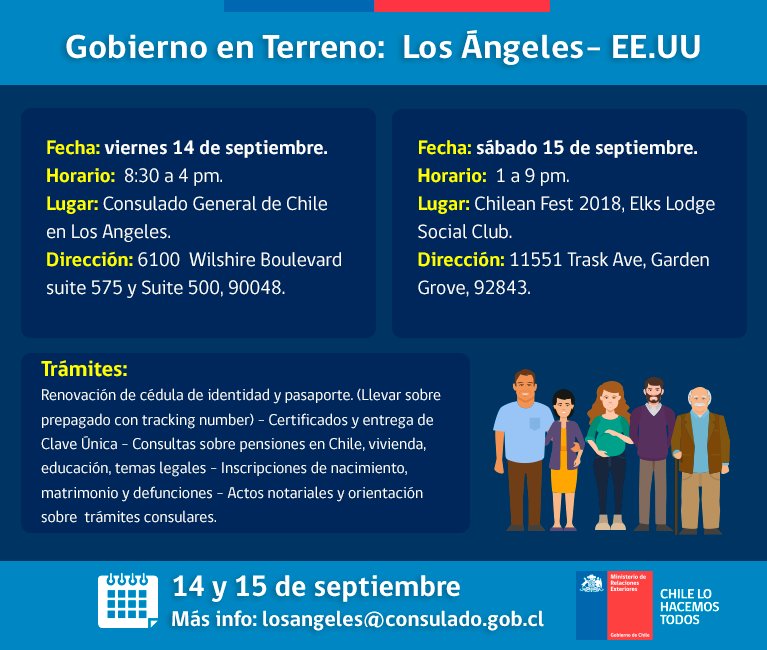 ¡Ya falta poquito!🇨🇱
Para nuestro #GobiernoEnTerreno en #LosAngeles 🇺🇸 
👉Haz tu cambio de domicilio o inscripción en el Registro Electoral.

 📌Agenda esta actividad 👇