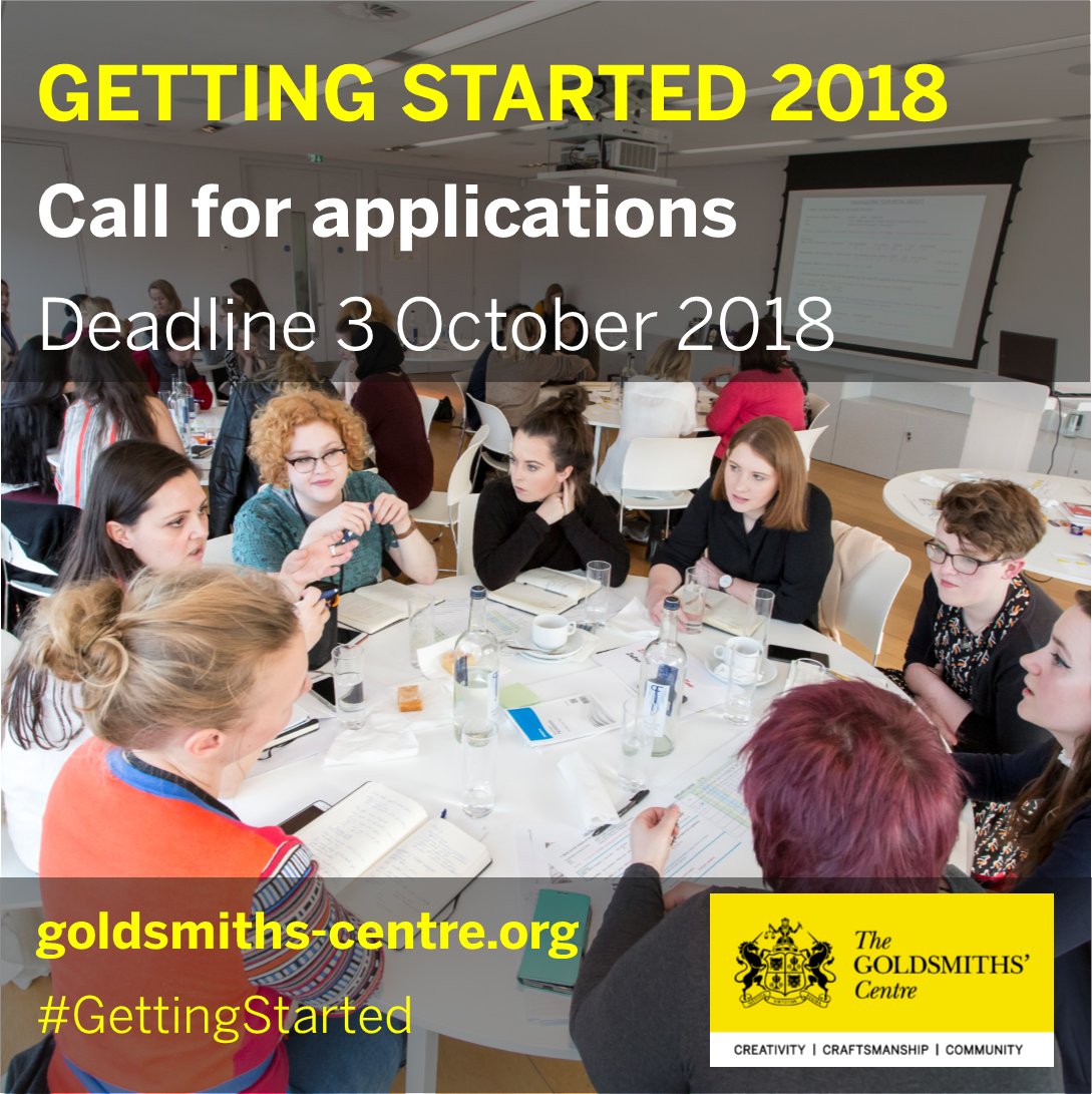 Getting Started is open to recent graduates from UK certified jewellery, silversmithing and metalwork or related courses. Every workshop throughout the week is designed to help get to grips with the practicalities of setting up in business. Apply at goldsmiths-centre.org/courses/gettin…