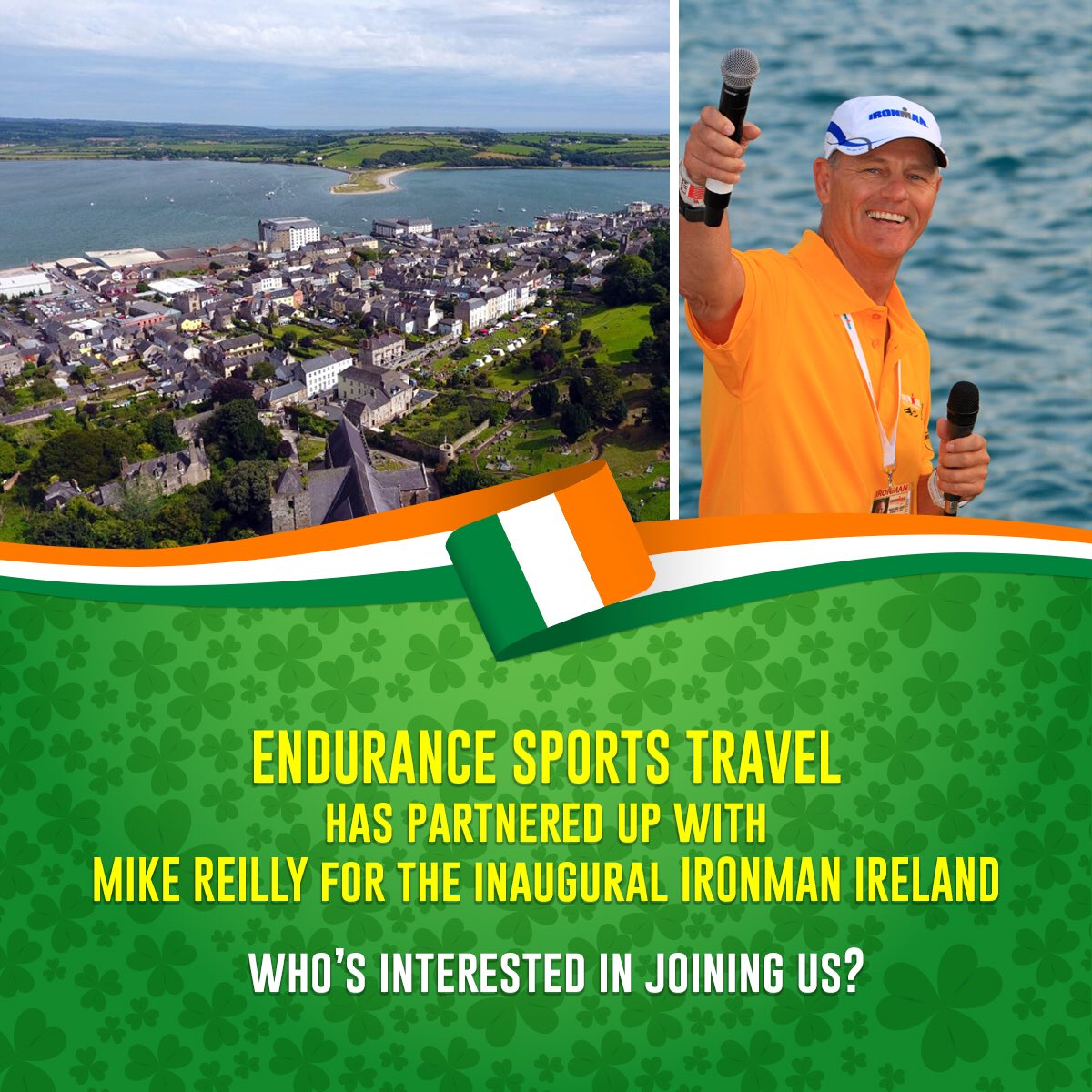 gowithEST's tweet image. We’ve partnered w/ Mike Reilly “The Voice of IRONMAN” for the inaugural IRONMAN Ireland race. Why not join us for this new and exciting triathlon destination event. Meet IRONMAN Legend Ken Glah &amp;amp; @ironmanvoice Mike Reilly. 
IRONMAN Ireland travel package bit.ly/IMIreland19