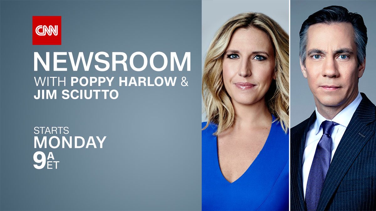 Cnn Communications On Twitter Just Announced Beginning Next Monday Sept 17 Jimsciutto Will Join Poppyharlowcnn As Co Anchor Of Cnn Newsroom Airing Monday Through Friday From 9 To 11 A M Et Https T Co Aa05rdtxij