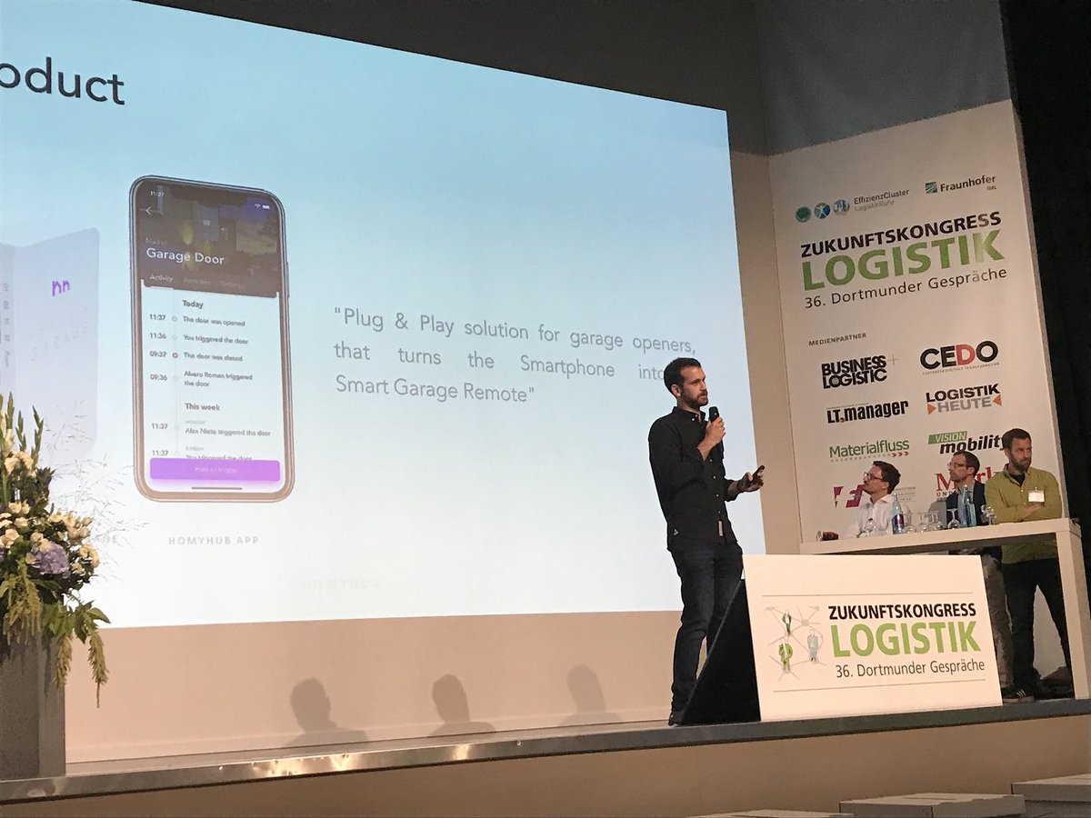 HuelsmannT's tweet photo. Great first three pitches at Digital Hub Logistics #DigitalLogisticsAward at #zuko2018 of @DigiHubLog @FraunhoferIML @startport_ruhr #Dortmund https://t.co/JyrrHI1Jhz