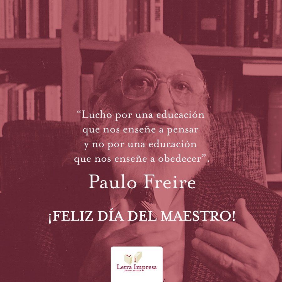 Saludamos a quienes día a día tienen la tarea de transmitir valores y de enseñar a pensar. ¡Feliz día del maestro!