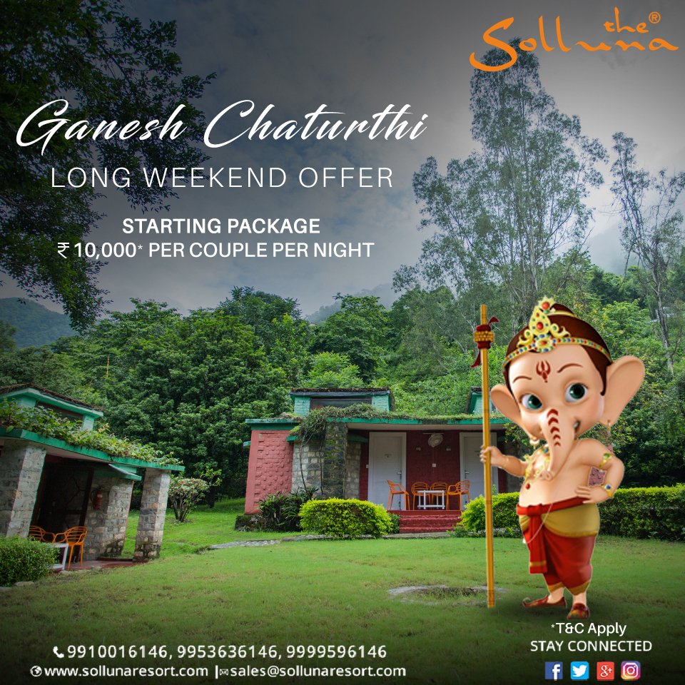 solluna_corbett's tweet image. Give yourself the getaway you deserve with The Solluna Resort's exclusive long weekend offer. Book your stay now!
Visit- sollunaresort.com/packages/ganes…
Call- 9910016146, 9953636146, 9999596146
Mail- sales@sollunaresort.com
#TheSollunaResort #Offers #LongWeekendOffer #GaneshChaturthi