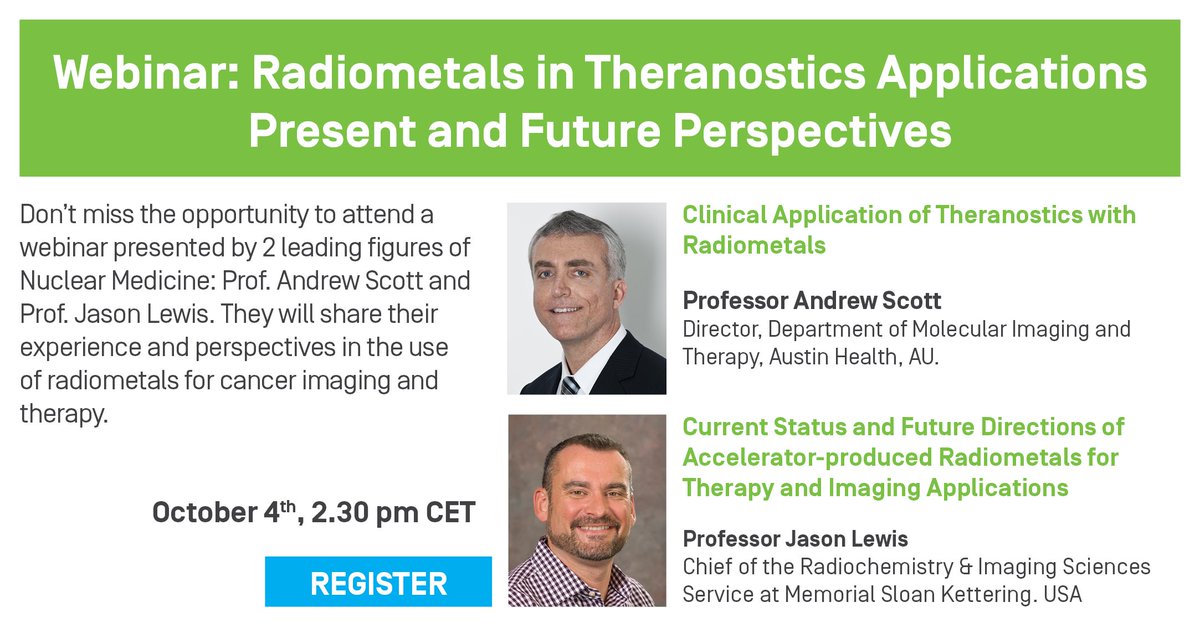 IBA_RadioPharma's tweet photo. Join the webinar about Radiometals in Theranostics Applications : Present and Future Perspective on October 4th! https://t.co/5PXhsnl8PZ #Radiopharmaceuticals #Theranostics #Ga68 #Lu177 #Ac225 #Cu67 #Sc67 #Zr89 #Cu64 #Sc44 #webinar https://t.co/d42aw6xTT8