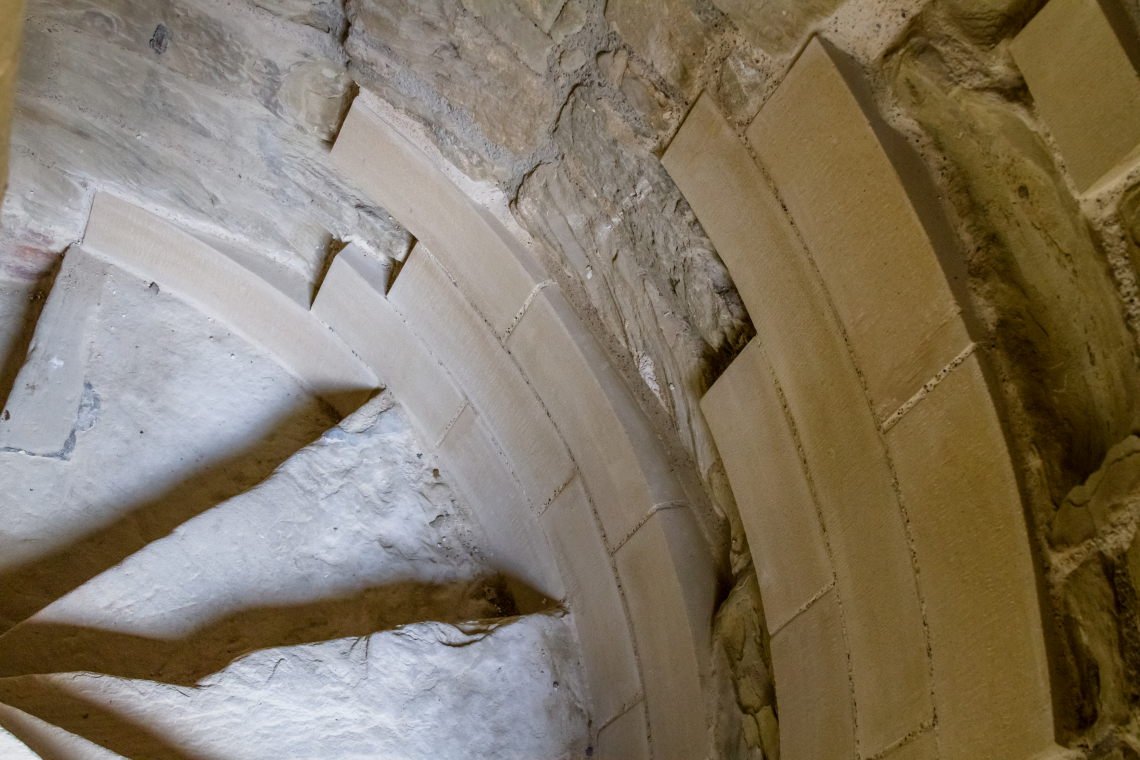Incredible #craftsmanship in action @_HyltonCastle by @classicm stonemasons, beautiful repairs to 14th century #castle spiral staircase ready for new visitors. #heritageskills #northeast @SunderlandUK @HLFNorthEast @MVPhotography2 @WilliamBirchLtd @dsbbba