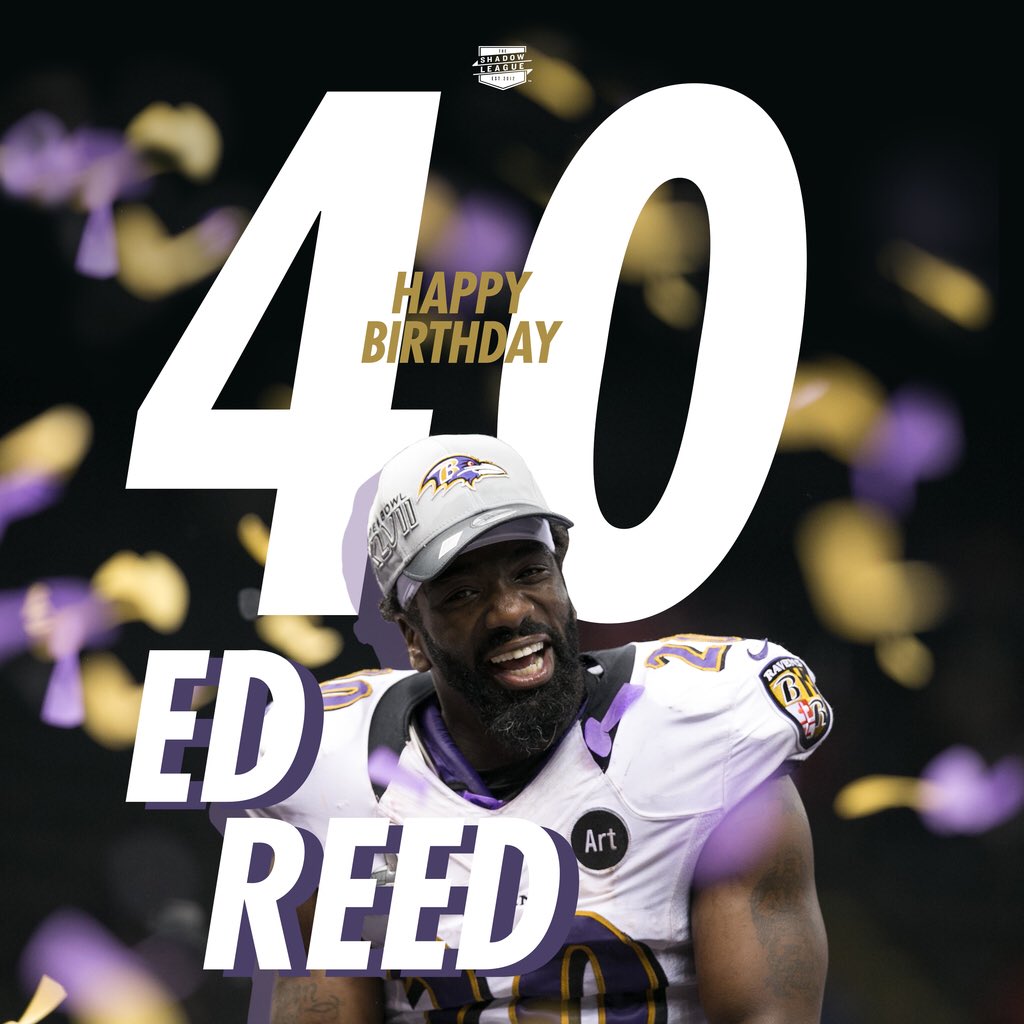 Happy 40th birthday to one of the greatest safeties of all time, Ed Reed! 