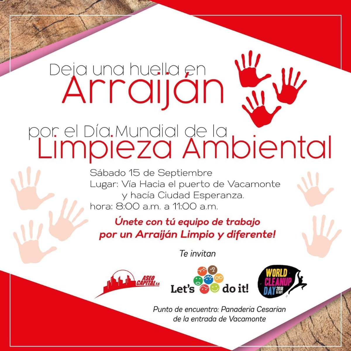 aseocapitalpty's tweet photo. Iniciamos nuestra cuenta regresiva para el #DiaMundialdeLimpieza junto a 150 países este Sábado 15 de Septiembre y donde juntos lograremos una gran acción por #Arraijan no te quedes por fuera y #Sumate con nosotros #WCDArraijan #wordlcleanupday https://t.co/mGfHCeEegg