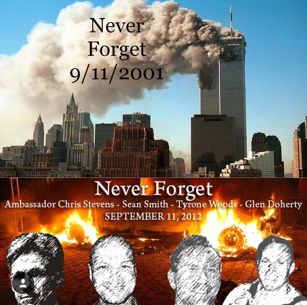 usmc176's tweet photo. We'll #neverforget, Brother. @KrisParonto #notaconspiracy #benghazi #benhgazi13 #twintowers #worldchanged #phuckobama #hillarylied #usmc #semperfi #devildog #MAGA #KAG #MAGAveteran https://t.co/7kFR5R67o8