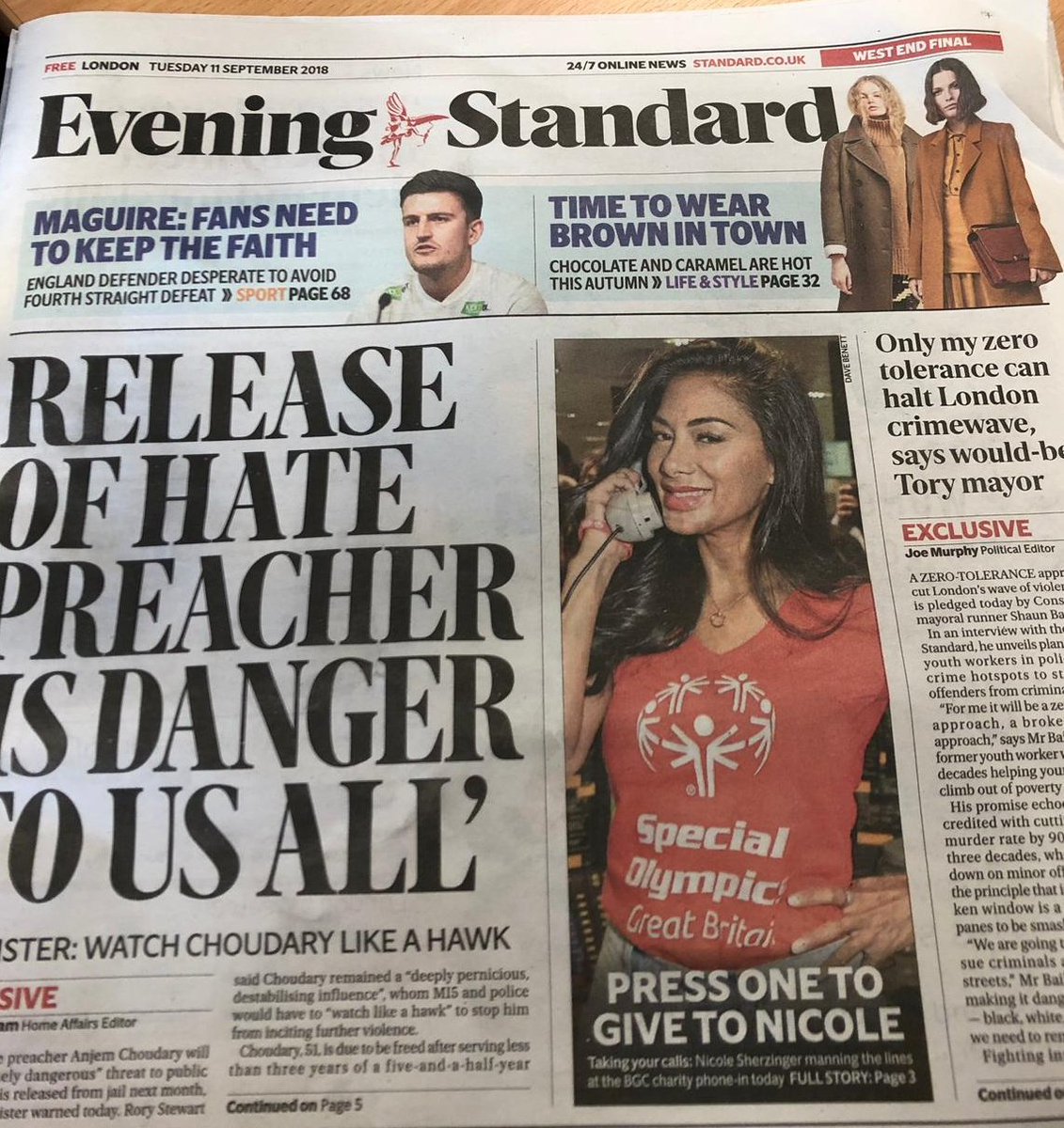 Special Olympics GB (@sogreatbritain) on Twitter photo Extra Extra read all about !! Check out our superstar <a href="/NicoleScherzy/">Nicole Scherzinger</a> on the front of Eveing Standard #BGCCharityDay #SOGB Extra Extra read all about !! Check out our superstar <a href="/NicoleScherzy/">Nicole Scherzinger</a> on the front of Eveing Standard #BGCCharityDay #SOGB