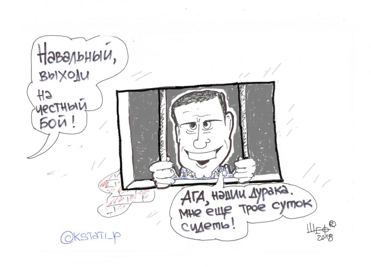 Карикатура на Навального на зоне