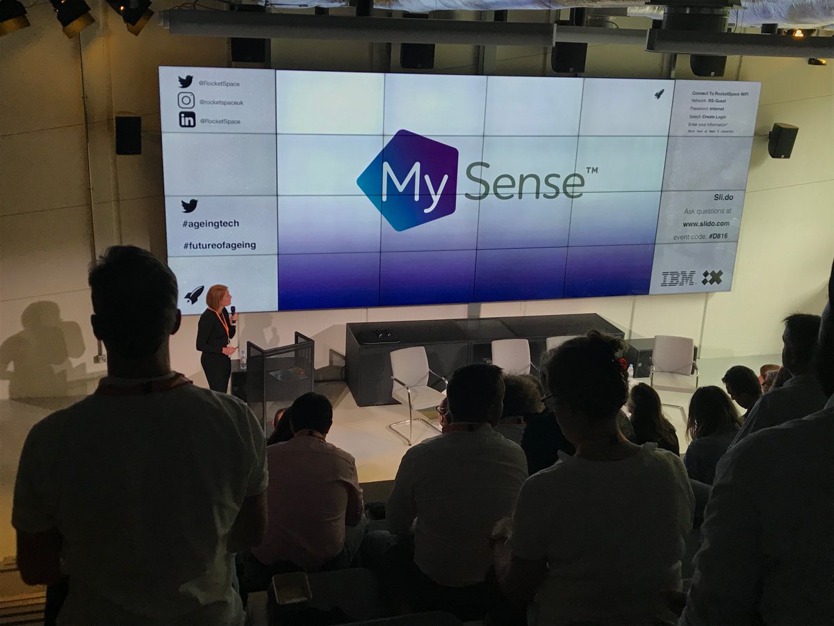 RocketSpace's tweet image. London Campus💂‍♂️LIVE: Some of our StartUp Guests Pitching their great innovative ideas: Sandeep Shah @ViCardioBP and Lucie Glenday @lglenday @MySense_ai #futureofageing #ageingtech