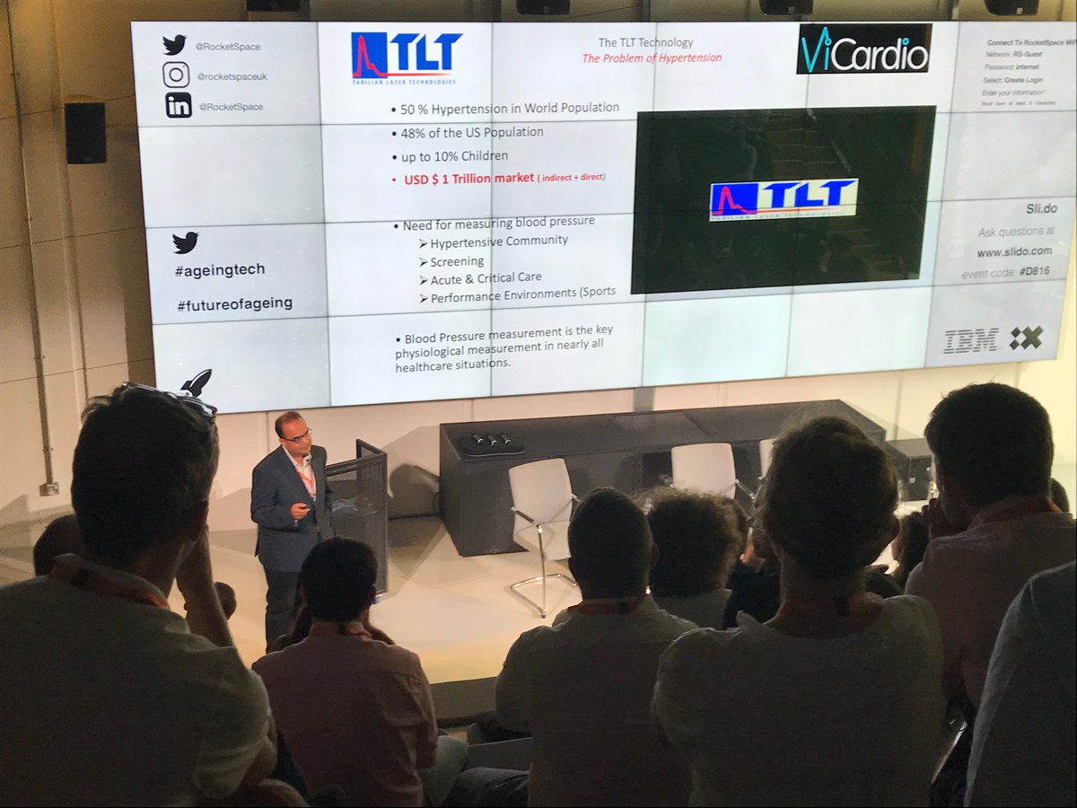 RocketSpace's tweet image. London Campus💂‍♂️LIVE: Some of our StartUp Guests Pitching their great innovative ideas: Sandeep Shah @ViCardioBP and Lucie Glenday @lglenday @MySense_ai #futureofageing #ageingtech