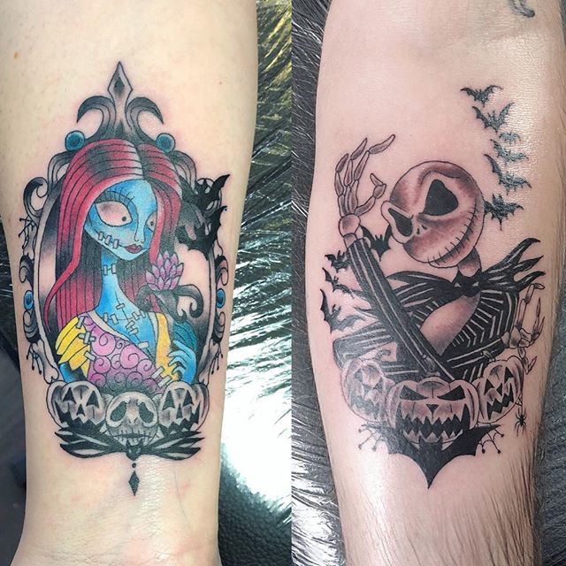 My favourite tattoo theme 🖤🖤🖤 #mrandmrs #matchingtattoos #couplestattoos #jackandsally #nightmarebeforechristmas #nightmarebeforechristmastattoo #nbc #tattoo #animation #timburton #art #fanart #love #cultclassic #tattooartist #tattooed #uk #kent #sit… ift.tt/2MgTPnq