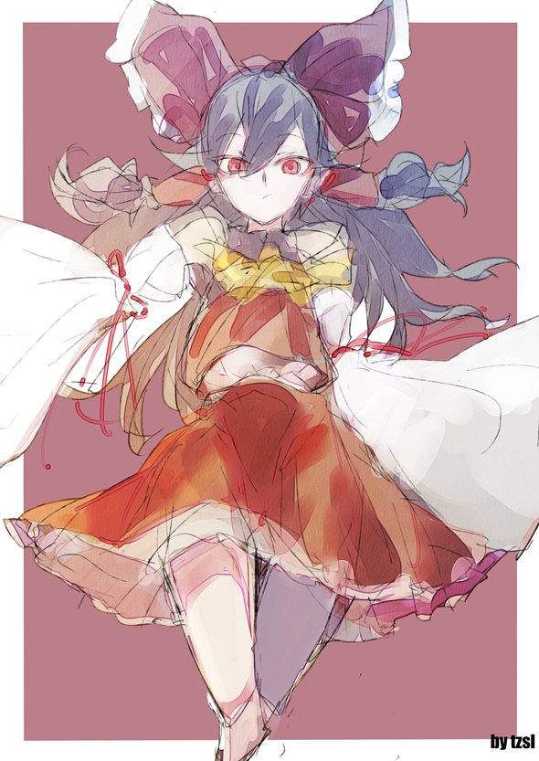 博麗霊夢 「dream360. #深夜の真剣お絵描き60分一本勝負 」|tzslのイラスト