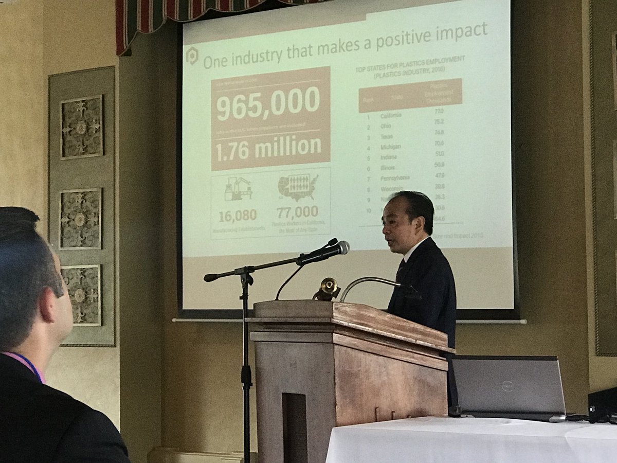 PAChemCouncil's tweet photo. #PlasticsinPA employs 48,000 with a direct payroll of $2.4 billion. Manufacturing is one of the most heavily regulated industry. A lot of the increase in output / employment is because of our energy resources. - @PercPineda @PLASTICS_US https://t.co/oQRaDUEjyO