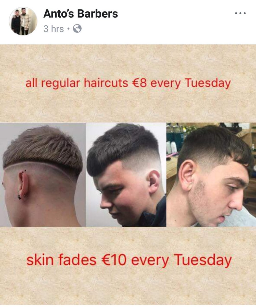 GerKilmurray's tweet photo. Great deals from the local Barber in Rhode Co.Offaly https://t.co/cIF6CklBei