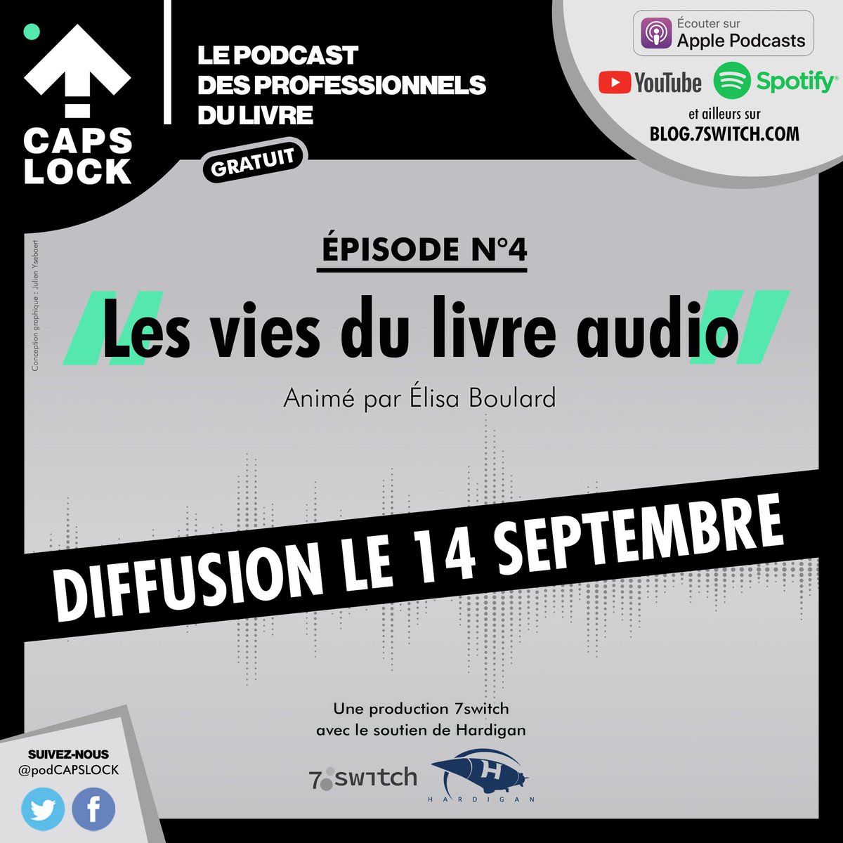 Rendez-vous ce vendredi pour l'épisode 4 de notre podcast qui parlera du #livreaudio !