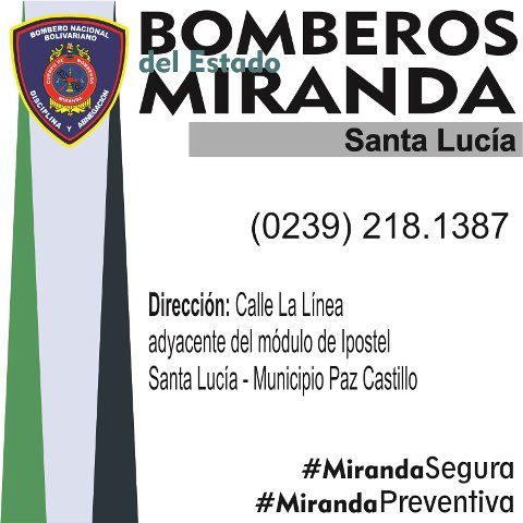 Teléfono de la Estación #SantaLucía (0239) 2181387 – (0212) 4731871  
#MirandaSegura