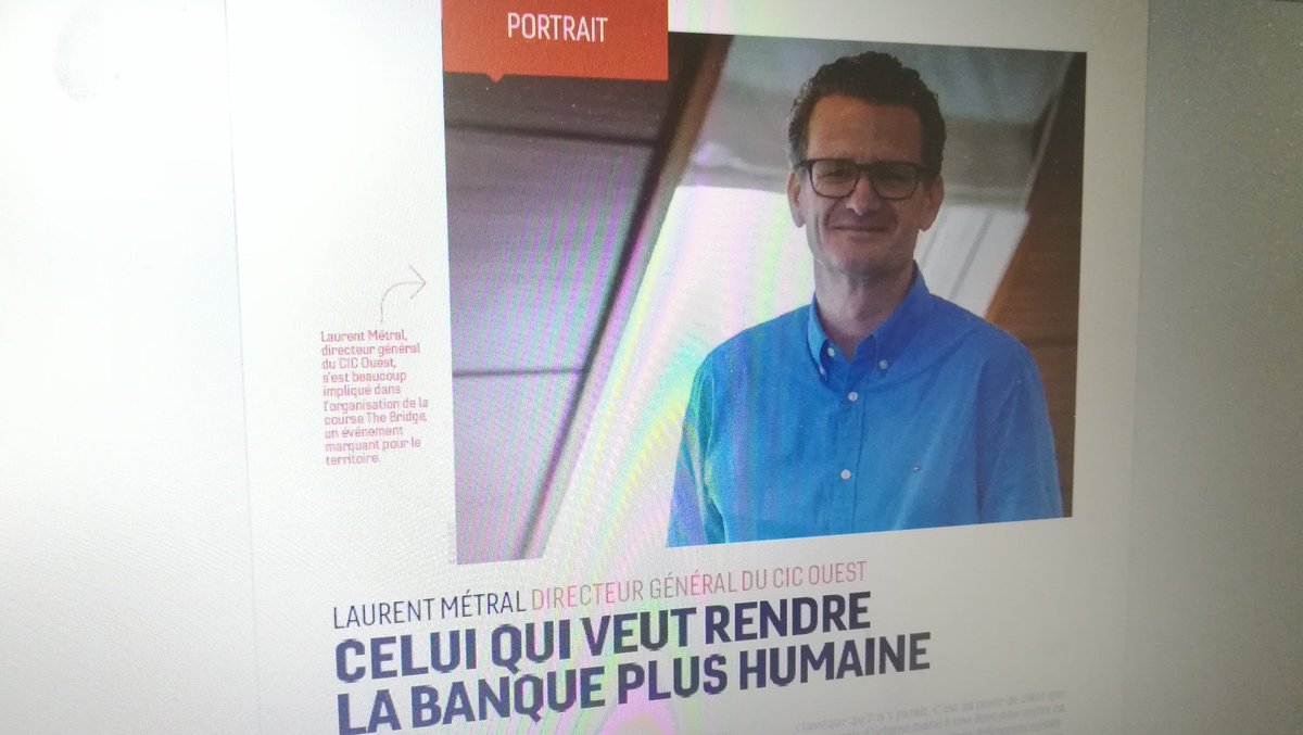 CCINantes's tweet photo. [#CCI]  "Laurent Métral, c’est l’inverse de la caricature du banquier". A lire (abonnés) dans le @JEntreprises, le portrait du Dg #CICOuest, membre-associé @CCINantes et président @audencia.   👉https://t.co/wOQpy1mXXU https://t.co/PxDnFf1S8m