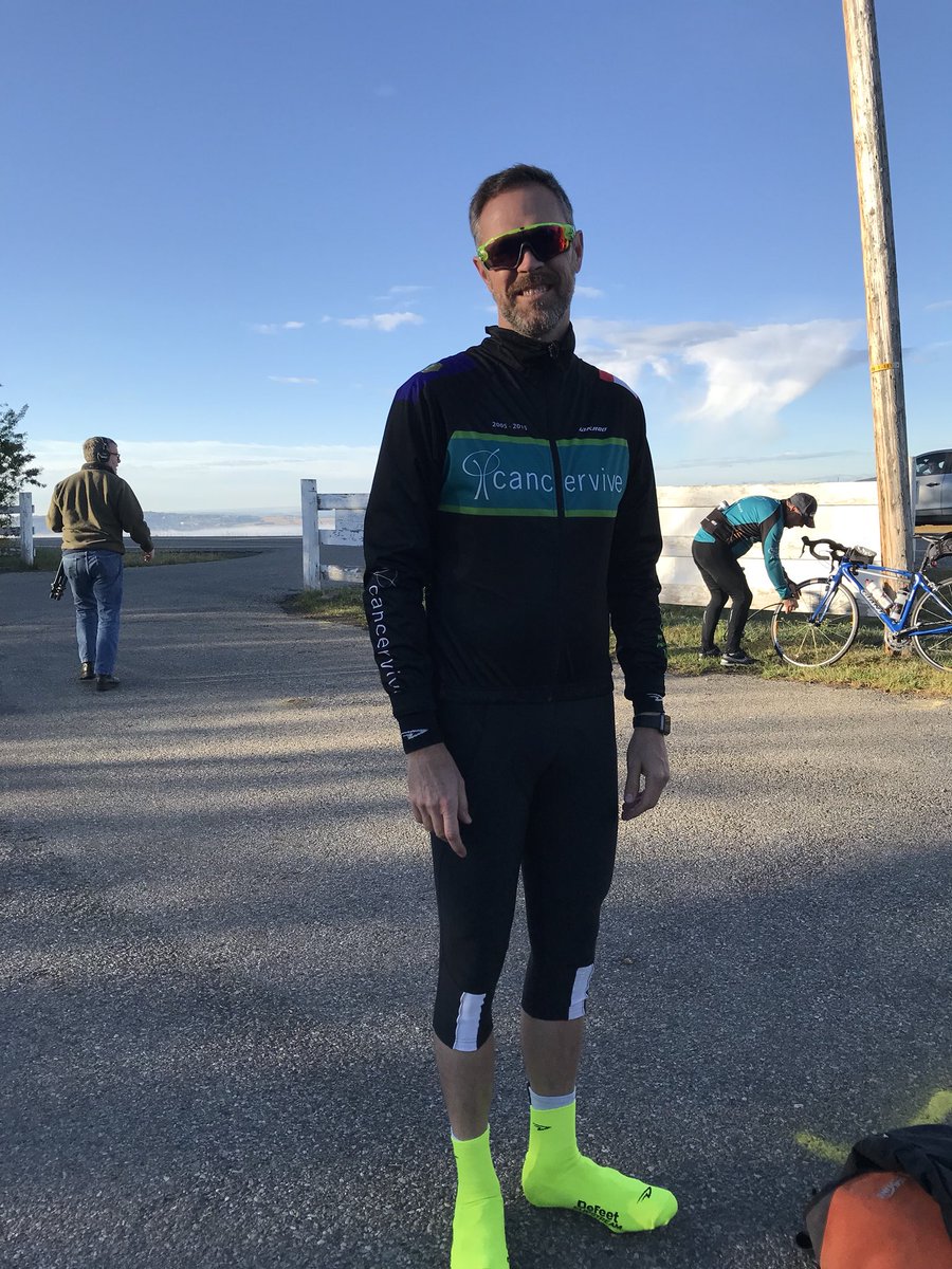 mjcram's tweet photo. First day of Cancervive Tour - crisp but clear skies! https://t.co/6pYROfKsol