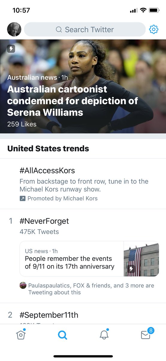RealJamesWoods's tweet photo. So, of course, the most important #TwitterMoment today is about a controversial cartoon, not about the anniversary of the September 11 attacks that changed the world forever.  Nice one, @jack. https://t.co/AcBGbAWCy0