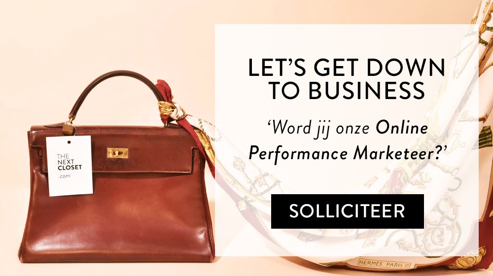 The Next Closet zoekt een Online Performance Marketeer! Behoren online marketing en het analyseren van data tot jouw beste vaardigheden? Dan zoeken wij jou! #marketing #vacature » bit.ly/2N6j1SW