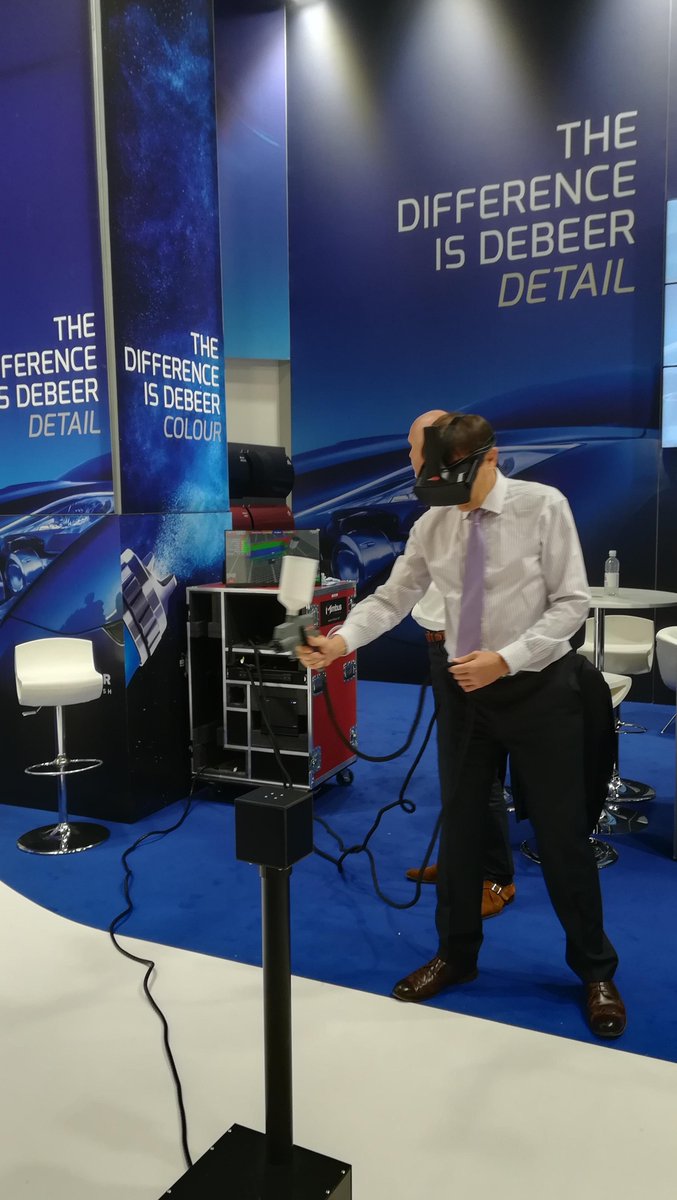 📣Come to <a href="/automechanika_/">Automechanika</a> Frankfurt and try the best virtual training system for spray painting: SimSpray! 
🗓 11 - 15 September 2018 | 📍 Hall 11.1 C23
#AMF18 #automotive #carrefinishing #virtualspraypainting #virtualreality