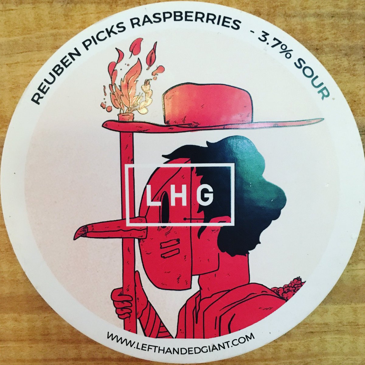 Lovely raspberry goodness from <a href="/LHGBrewingco/">Left Handed Giant</a> is pouring now