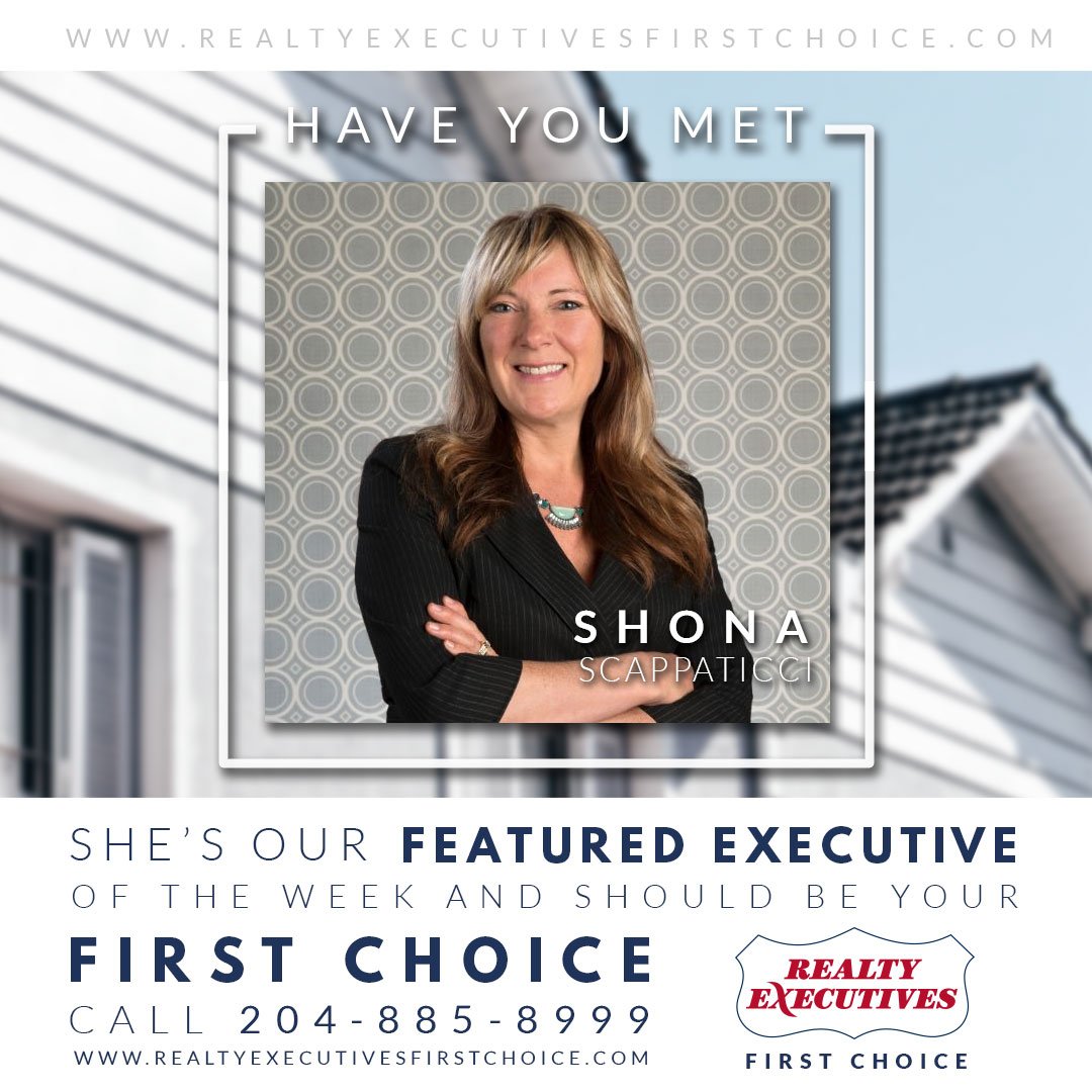 RealtyExecsWpg's tweet photo. Have you met Shona Scappaticci? She's our featured executive of the week and should be your FIRST CHOICE https://t.co/vjN5wyRX2s #FeaturedExecutive #WinnipegRealtor #RealEstateWinnipeg #RealtyExecutivesFirstChoice https://t.co/T7xpJLE7Vl