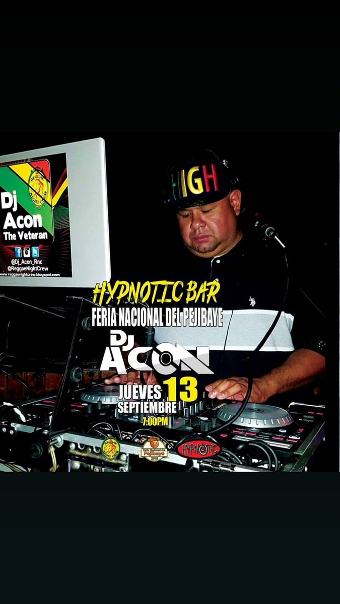 Reggaenightcrew's tweet photo. 🇬🇳🇬🇳 @Reggae_Night_crew_show 🇬🇳🇬🇳
#Agenda_Fin_De_Semana 

DJ ACON THE VETERAN 
Contrataciones: +506-85682206 
Facebook Dj ACON 
Instagram @dj_acon 
Snapchat djacondiveteran 
#Djacon #Dj_Acon #Foundation #dj #reggae #Dancehall #oldschoolreggae #REGGAEmusic
#Reggaedj https://t.co/s8ABiIGpLq