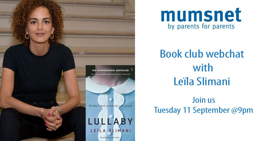 Join our #MNbookclub webchat TONIGHT at 9pm with Leïla Slimani, author of award-winning novel #Lullaby: bit.ly/2MdsyCs

  <a href="/FaberBooks/">Faber Books</a>