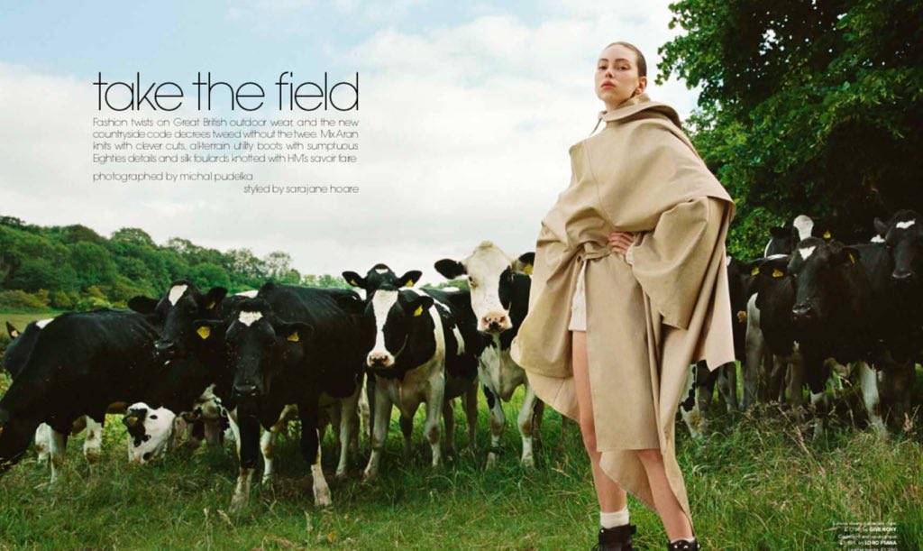 farmlocations's tweet photo. When @Tatlermagazine asked for cows, they got plenty. September issue. Location by me #dairyherd #tatlershoot #farmlocation #kent #fashionshoot #cowsasprops https://t.co/KrvV5sejLg