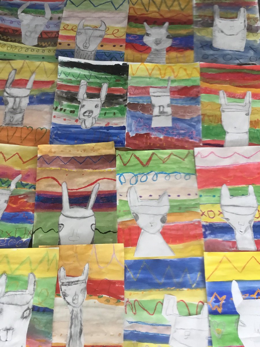 KirklistonPS's tweet photo. An example of the great Llama artwork from primary 3. #kps3d https://t.co/McWhOXDpyS