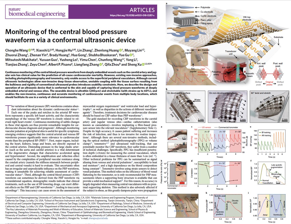 EricTopol's tweet image. A skin patch that measures blood pressure
nature.com/articles/s4155… by @UCSDJacobs Our editorial by @SteveSteinhubl @natBME @ScrippsRTI nature.com/articles/s4155…