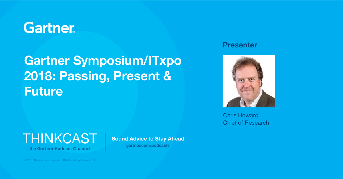 Chief of CIO Research Chris Howard shares how Gartner Symposium/ITxpo can help #IT and business leaders harness the power of change in a new podcast - #GartnerSYM: Passing, Present, and Future. gtnr.it/2CKXURi #digitaltransformation #leadership #CIO