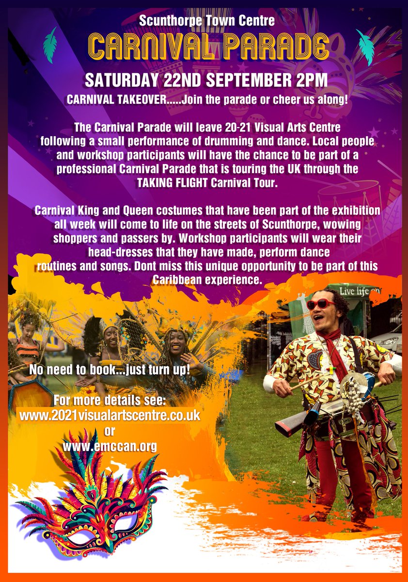 DonnaFo55661291's tweet photo. Looking forward to bringing the emccan Caribbean Carnival spirit to Scunthorpe #takingflight @ace_national @emccan_uk @2021VisualArts #leicestercarnival #ACESUPPORTED #CARNIVAL #PARADE #DerbyCarnival #northamptoncarnival #nottinghamcarnival https://t.co/c1WFpMYcpg