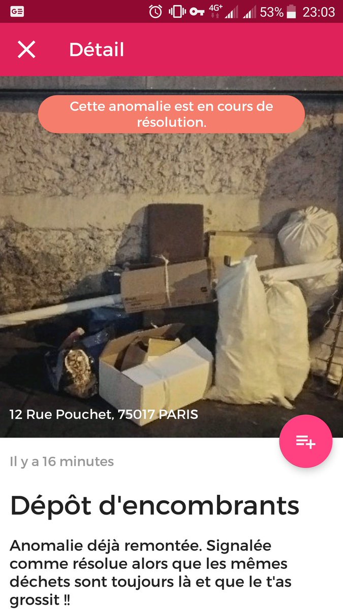 JonjonCapital's tweet photo. Bonsoir @mairiedeparis
Qui signale les problèmes comme résolus sur l'appli #dansmarue ? Le même déchet est tjs là 5j après et le tas grossit un peu plus chaque jour... #propreté #Paris17
#ruepouchet = dépotoir :(
cc @Proprete17 https://t.co/H9vCuFSmW2