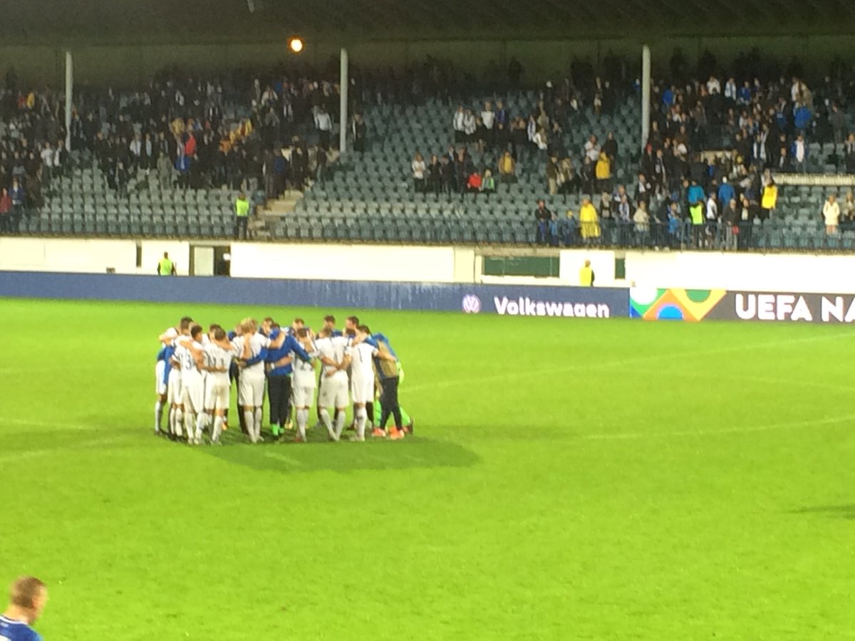 VOITTO! Tampereen kaava toistuu: Teemu Pukki tekee ottelun alkuminuuteilla maalin ja Suomi voittaa 1-0! #FINEST #huuhkajat #nationsleague