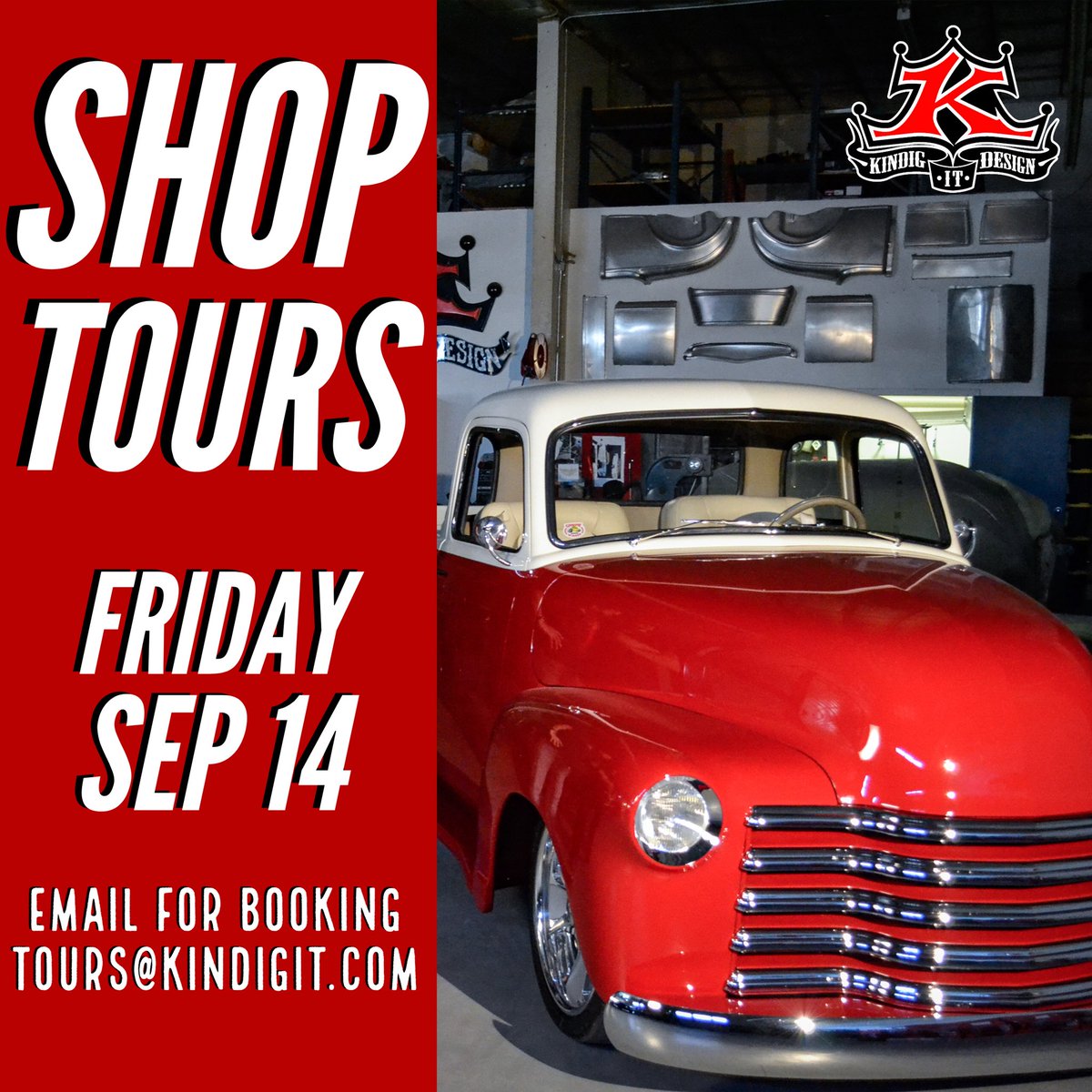 We have spots open for this Friday! Email us for an appointment. #bitchinrides #teamkindigit #kindigitdesign