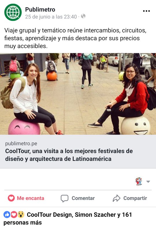 CoolTourDesign's tweet image. ¡Salimos en #Publimetro #Perú! 😍 Y les adelantamos novedades!
👉 #GiraTRImarchi 2° BUS CONFIRMADO! 🔥 ATENT@S los que se habían quedado abajo!😋🎉 
👉 #GiraPixelShow 2 ÚLTIMOS CUPOS 🔥 si!... sólo 4 días y ya están casi agotados! 😱
.
👉 Link nota: goo.gl/gGkq7K